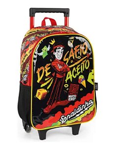 Mochila de Rodinhas Enaldinho Vermelha Luxcel