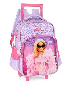 Mochila Alça e Rodas Barbie Violeta Oncinha Luxcel