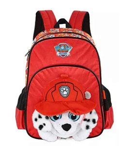 Mochila de Costas Patrulha Canina Marshall Vermelha Luxcel