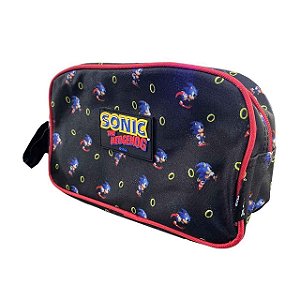 Estojo Necessaire Grande Sonic The Hedgehog Preta Luxcel