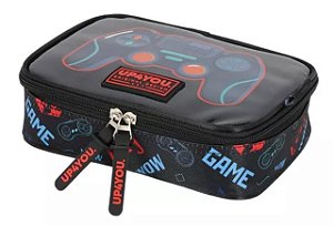 Estojo Box Escolar Up4you Gamer Preto Luxcel