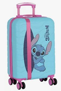 Mala De Viagem Rodinha Pequena Bordo Stitch Azul