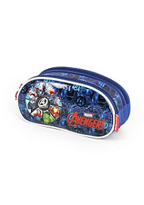 Estojo 3 Divisórias Vingadores Azul Luxcel