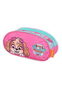 Estojo 3 Divisórias Patrulha Canina Skye Rosa Luxcel