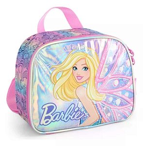 Lancheira Térmica Escolar Barbie Borboleta Rosa Luxcel