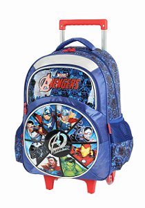 Mochila de Rodinhas Vingadores Azul Luxcel