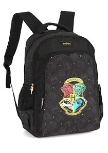 Mochila De Costas Harry Potter Casas de Hogwarts Preta
