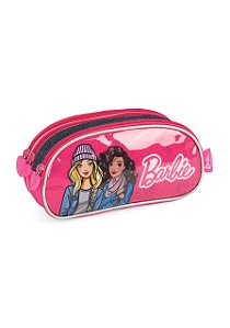 Estojo 3 Divisórias Barbie e Amiga Luxcel