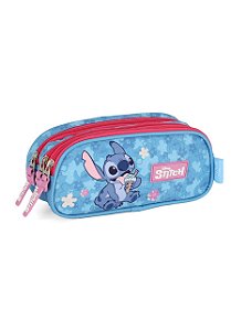 Estojo 3 Divisórias Stitch com Sorvete Pink Luxcel
