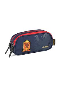 Estojo 2 Divisórias Harry Potter Grifinória Azul Luxcel