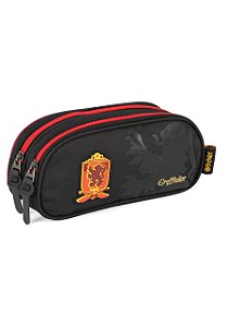 Estojo 2 Divisórias Harry Potter Grifinória Preto Luxcel