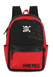 Mochila De Costas One Piece Rei dos Piratas Vermelha Luxcel