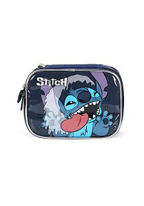 Estojo Box Escolar Stitch Babão Azul Luxcel