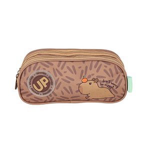 Estojo 3 Divisórias Capivara Marron Luxcel