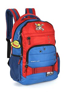 Mochila Costa One Piece Monkey D Luffy Vermelho Luxel