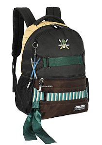 Mochila Costa One Piece Roronoa Zoro Preto Luxel