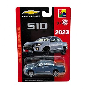 Carro Miniatura Chevrolet Metal S10 Azul 2023