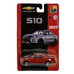 Carro Miniatura Chevrolet Metal S10 Vermelho 2023