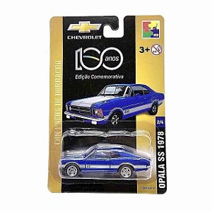 Carro Miniatura Chevrolet Metal Opala SS Azul 1978