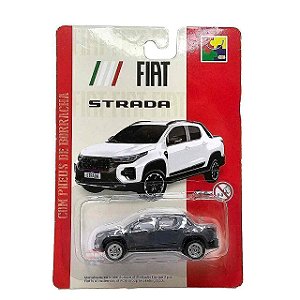 Carro Miniatura Fiat Strada Metal Cinza