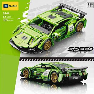 Bloco de Montar Lamborghini Verde  (Bloxi)