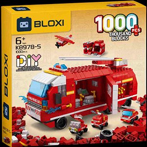 Bloco de Montar Veículos de Bombeiros (6 em 1) (Bloxi)