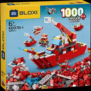 Bloco de Montar Veículos de Resgate Barco (6 em 1) (Bloxi)