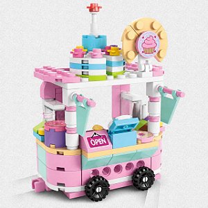 Bloco de Montar Carrinho De Lanche De Cupcakes (BLOXI)