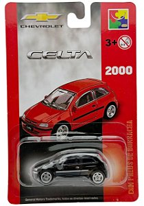 Carro Miniatura Chevrolet Metal Celta Preto 2000