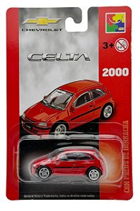 Carro Miniatura Chevrolet Metal Celta Vermelho 2000