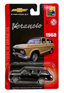 Carro Miniatura Chevrolet Metal Veraneio Preto 1968