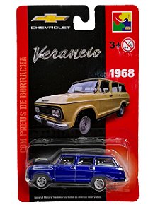 Carro Miniatura Chevrolet Metal Veraneio Azul 1968
