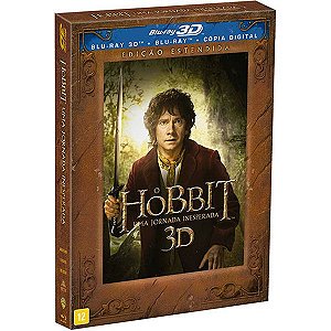 Blu-ray 3D O Hobbit: Uma Jornada Inesperada - Versão Estendida (Blu-ray 3D + Blu-ray + Cópia Digital)