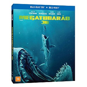 Blu ray 3D + Blu ray - Megatubarão - Jason Statham