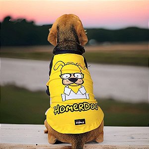 Pet Shop Roupa Amarela e Preta Homerdog