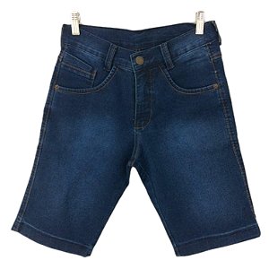 Bermuda Masculina Jeans Manchada 98% Algodão e 2% Elastano