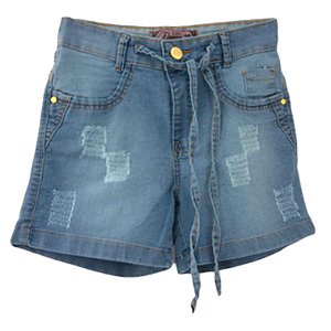 Short Curto Feminino Jeans Claro 98% Algodão e 2% Elastano - Venda de Coisas