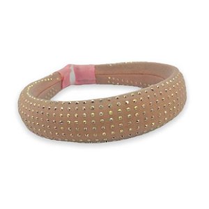 Tiara Almofadada Rosa com Strass