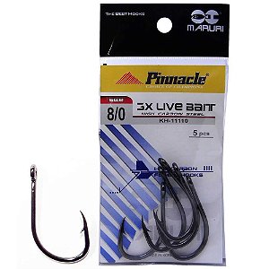 Anzol Pinnacle Live Bait 3x N 8/0 c/ 5 un.