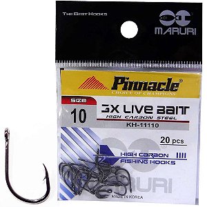 Anzol Pinnacle Live Bait 3x N 10 c/ 20 un.