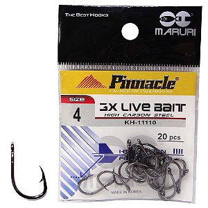 Anzol Pinnacle Live Bait 3x N 04 c/ 20 un.