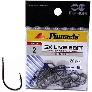 Anzol Pinnacle Live Bait 3x N 02 c/ 20 un.