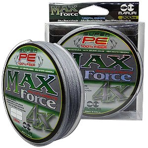Linha multifilamento Maruri Max Force 4x 300m 0,27mm 39lb - cinza