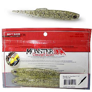 Isca Monster 3x Bacashad 17cm Cha Dourado C/ 2 2239