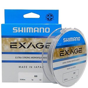 Linha Monofilamento Shimano Exage 0,22mm 8,81Lb 300m