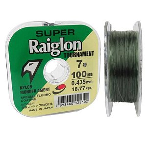 Linha Monofilamento Super Raiglon 0,37mm 5.0 100m Cor: Verde