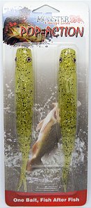 Isca Monster 3X Fishing Shads Pop-Action 17cm - Chá Dourado 2un