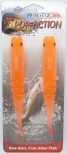 Isca Monster 3X Fishing Shads Pop-Action 17cm - Orange 2un