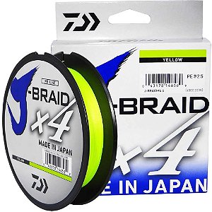 Linha Multifilamento Daiwa J-Braid X4U 40lb 270m - Yellow