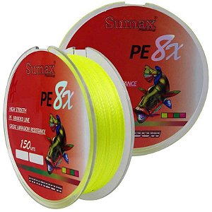 Linha Sumax Multi Rainbow 8x 0,26mm 150m Amarela